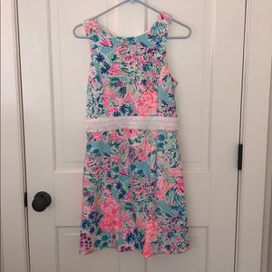 Lilly Pulitzer Floral Mini Dress - Pink and Blue